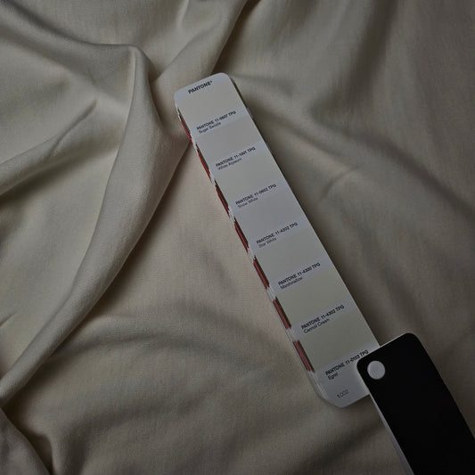 Meterware · Sweat · Gebürstet · Baumwolle, Wolle, Seide · Uni · Pantone Marshmellow · 150 cm