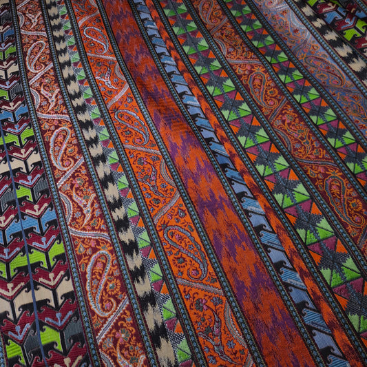 Meterware · Jacquard · Polyester, Baumwolle · Paisley · Erdtöne · 150 cm · 360 g/m²