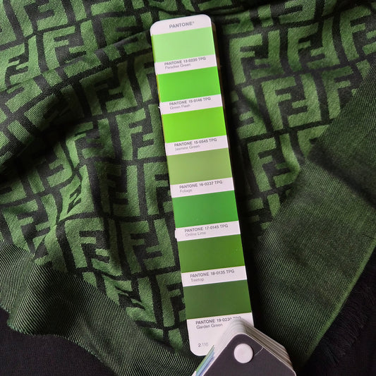 Schal, Seide, Wolle, Garden Green · 70×200 cm