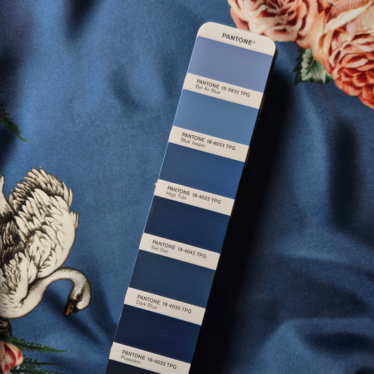 Panel, Twill, Seide, Pantone High Tide · 200×140 cm