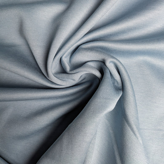 Baumwolle, Polyamid, Wolle, Jersey, Doubleface, Türkisgrau · 140 cm