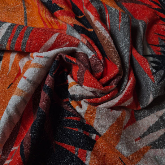 Frottee · Baumwolle · Abstrakt · Orange und grautöne · 160 cm · Meterware
