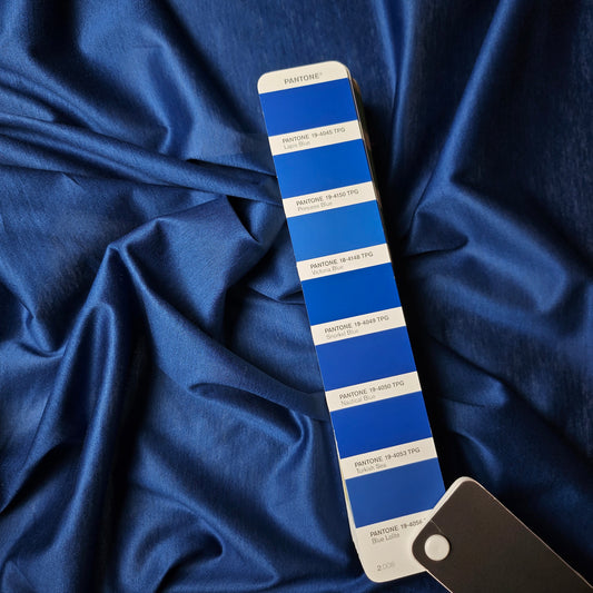Jersey · Baumwolle · Uni · Pantone Lapis Blue Muster Uni · 145 cm · 120 g/m² · Meterware