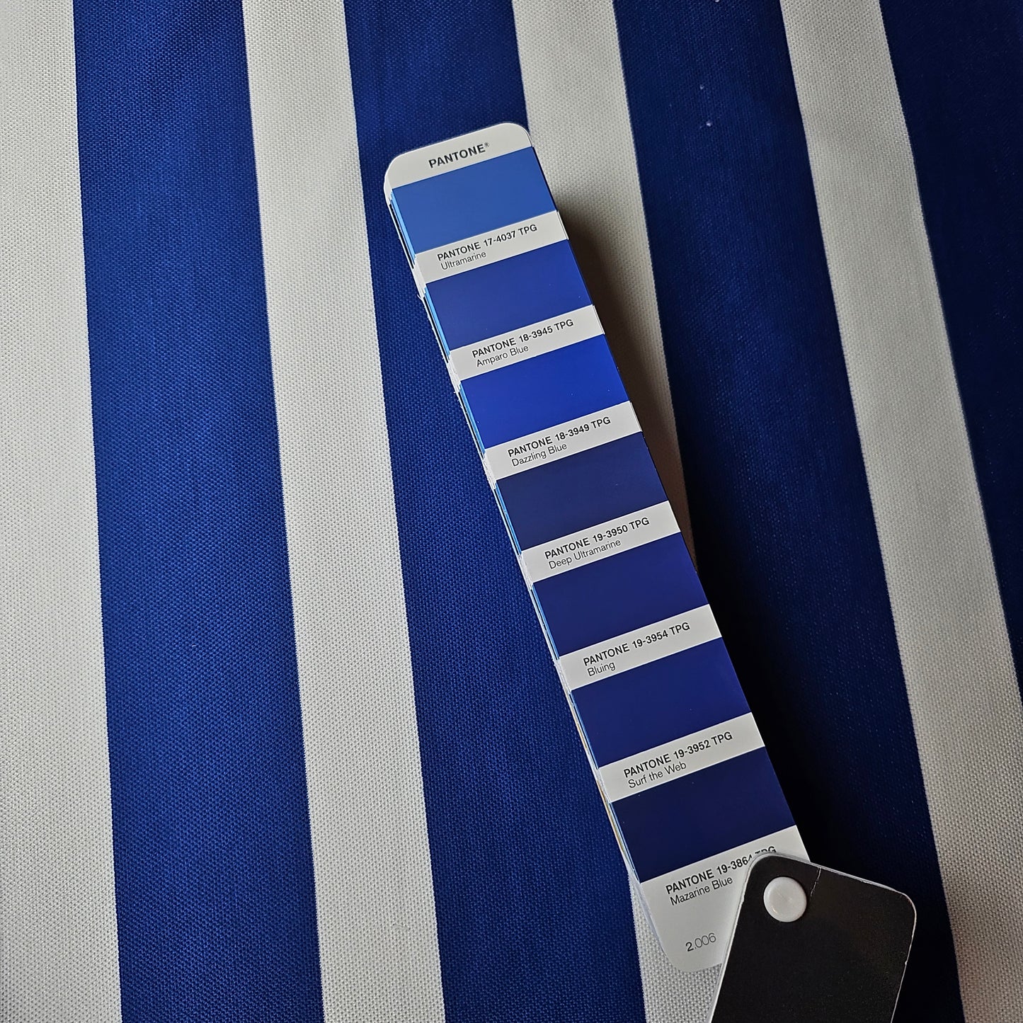 Piqué · Breite Streifen · Baumwolle · Gestreift · Blau und weiß · 180×150 cm · 160 g/m² · Einzelstück
