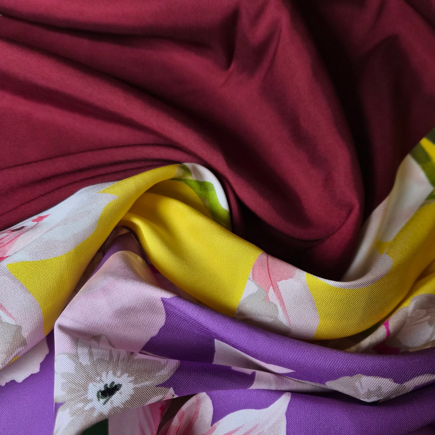Panel · Twill · XXL Blumen · Seide · Floral · Pastelltöne · 380×140 cm