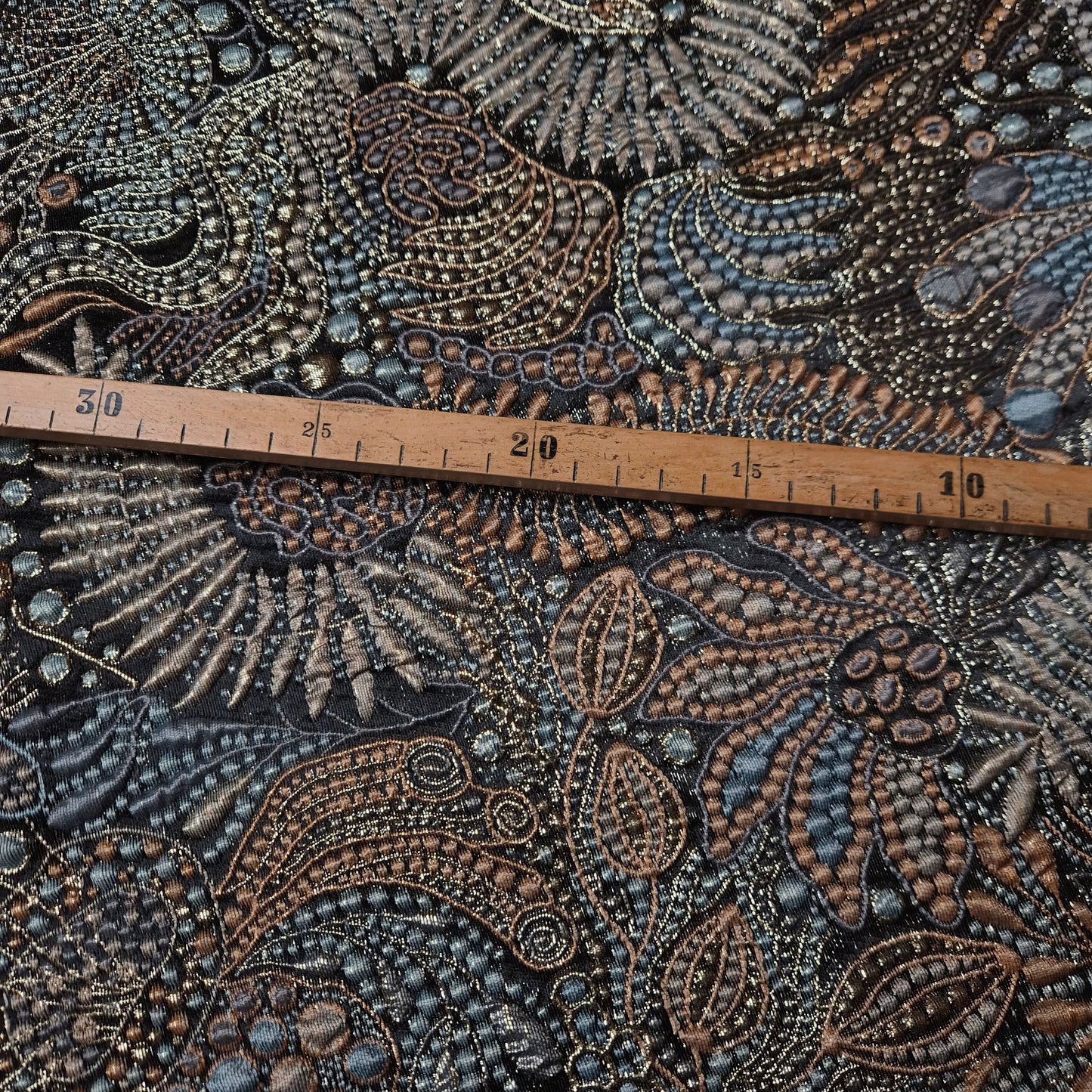 Meterware · Jacquard · Polyester, Baumwolle · Floral · Grüntöne · 150 cm · 190 g/m²