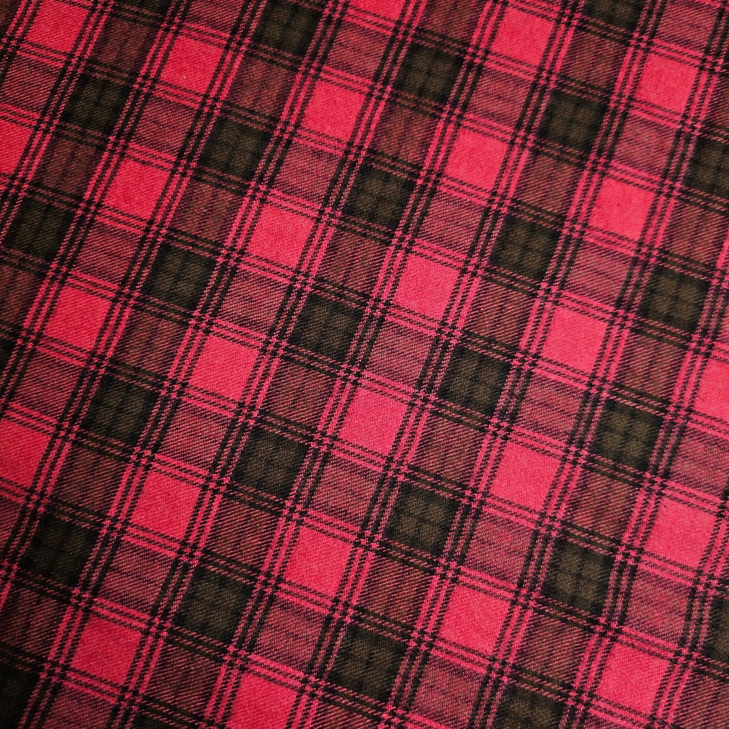 Flanell · Baumwolle · Kariert · Pink- und Grüntöne · 140 cm · 140 g/m² · Meterware