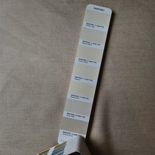 Meterware · Anzugstoff · Leinen, Kaschmir · Pantone Summer Sand · 155 cm · 300 g/m²