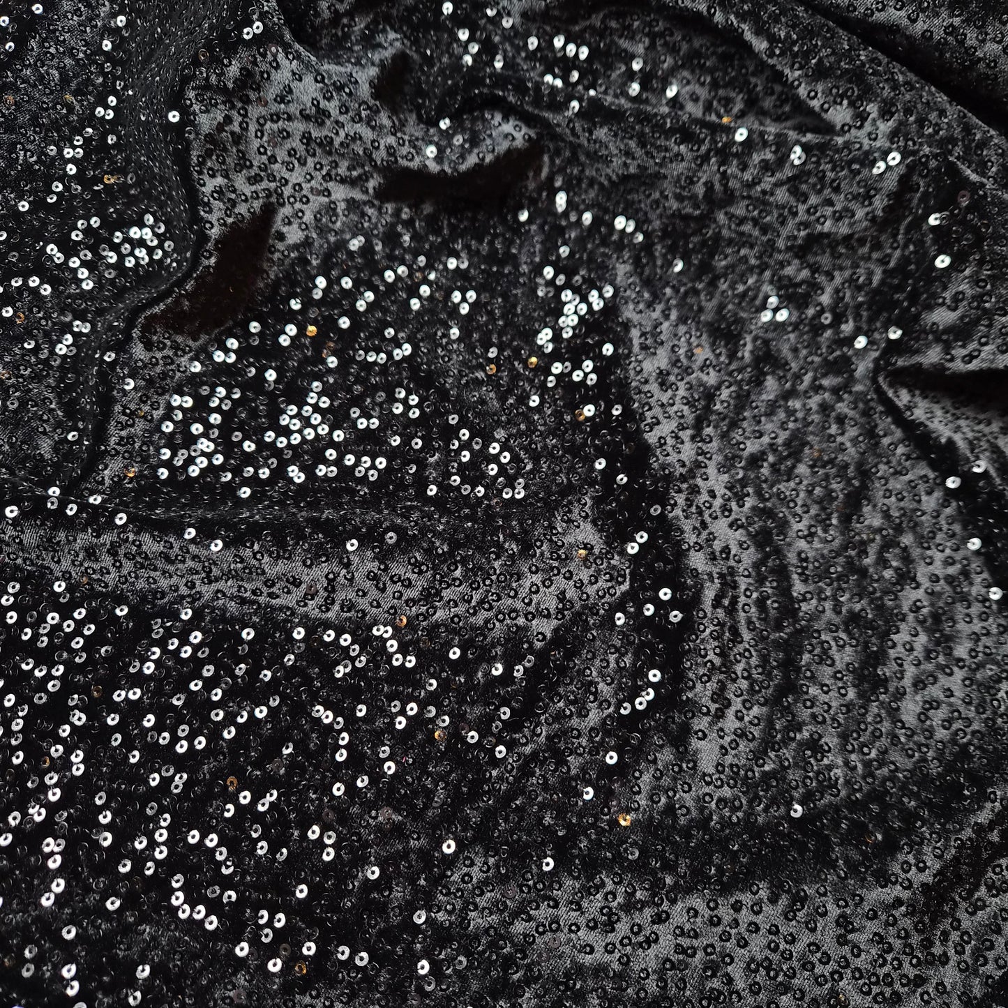 Polyester, Samt, Pantone Moonless Night, Pailetten · 175×150 cm