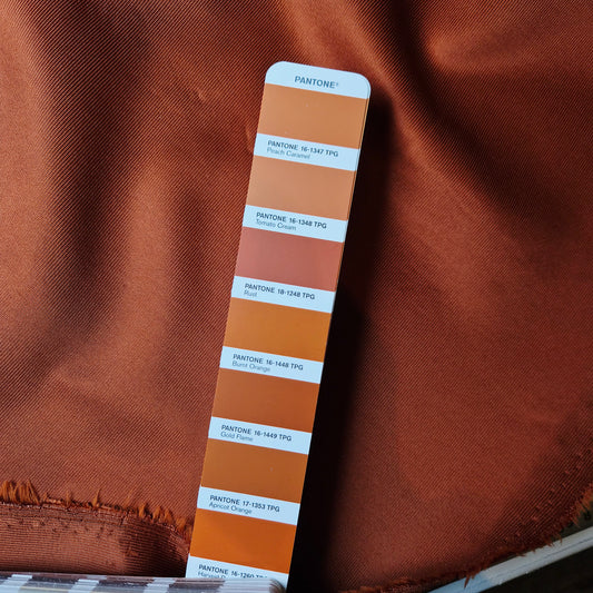 Einzelstück · Jersey · Acetat · Uni · Pantone Rust · 200×150 cm