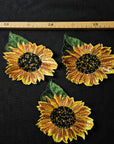 D*G – Stoffaufnäher Sonnenblume Gelb Goldtöne | 12 × 15 cm | S3X4X011