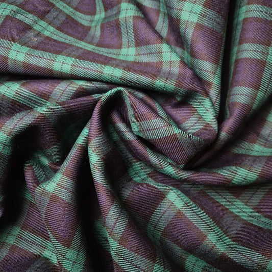 Einzelstück · Anzugstoff · Wolle · Tartan · 175×140 cm