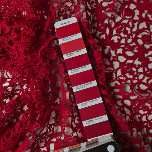 Viskose, Macramé / Netz, Racing Red · 90 cm 210g/m2