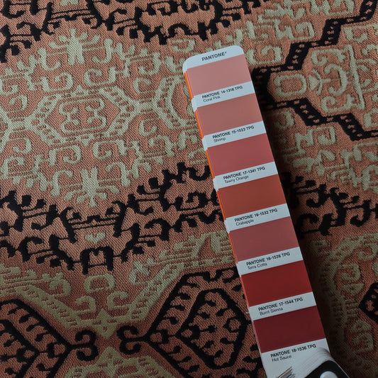 Baumwolle, Jacquard, Coral Pink · 145 cm