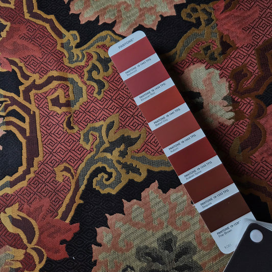 Baumwolle, Viskose, Jacquard, Redwood · 140 cm