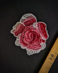 D*G – Patch 3D-Rose Rot Stickerei | 7,5 × 6,5 cm | L2X7X039