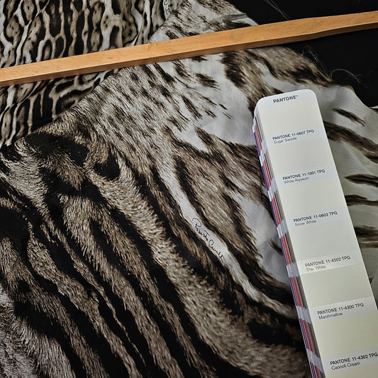 Seide, Chiffon, Star White Pearl · 45 cm x 140 cm