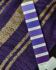 Aigner Designerstoff – Deadstock Stola Basisfarbe Royal Purple Einzelstück | 175 cm x 65 cm | S4X1X021