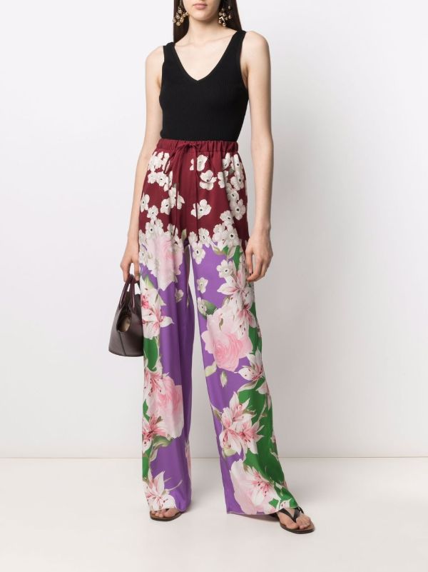 Panel · Twill · XXL Blumen · Seide · Floral · Pastelltöne · 380×140 cm