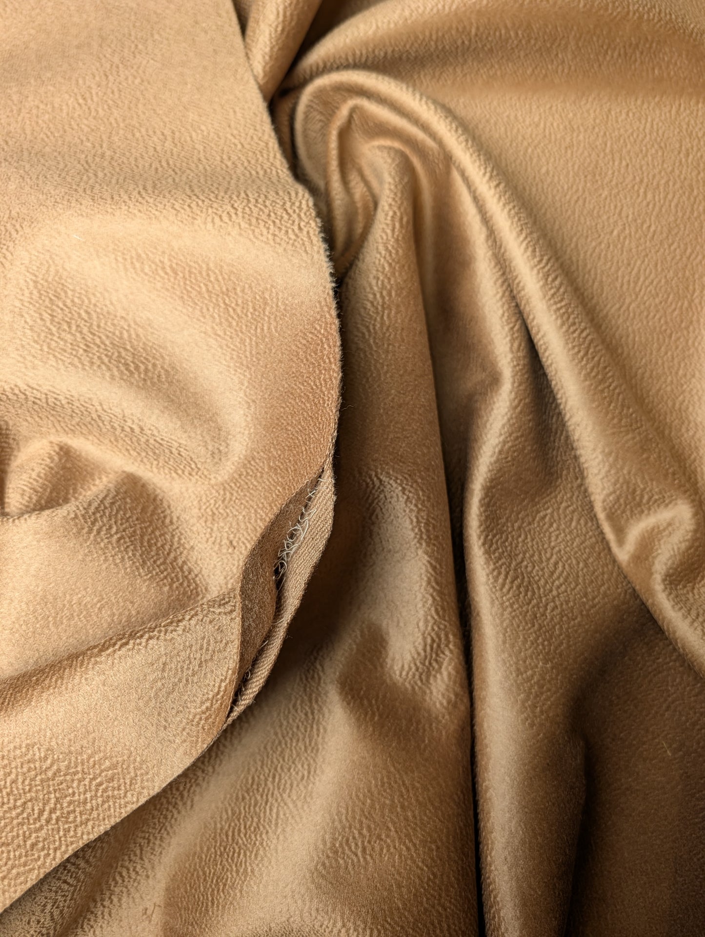Meterware · Mantelstoff · Doubleface, Trennbar · Kamelhaar · Pantone Praline · 150 cm · 740 g/m²