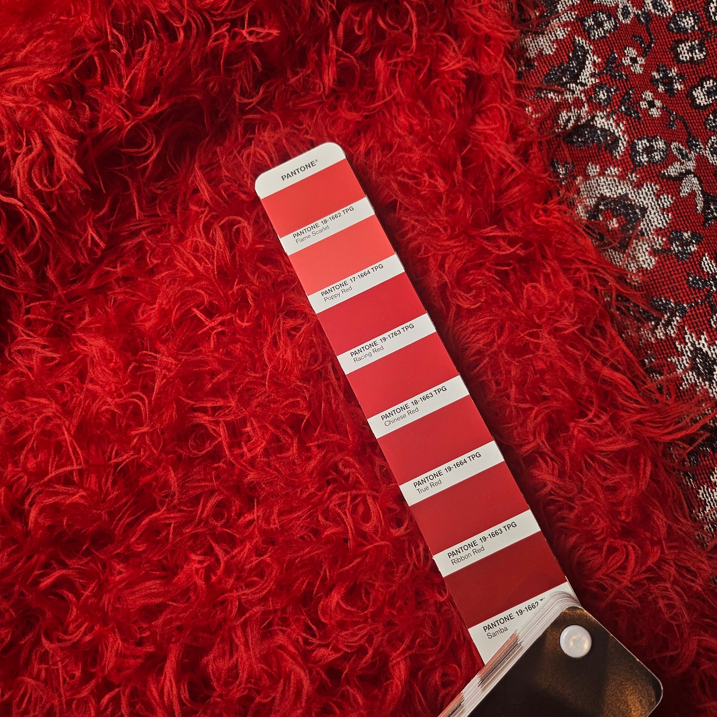 Panel, Jacquard, Pantone Flame Scarlet · 110×145 cm