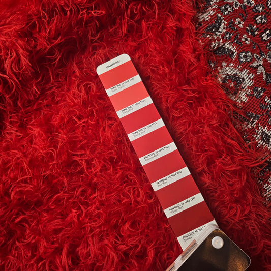 Panel, Jacquard, Pantone Flame Scarlet · 110×145 cm