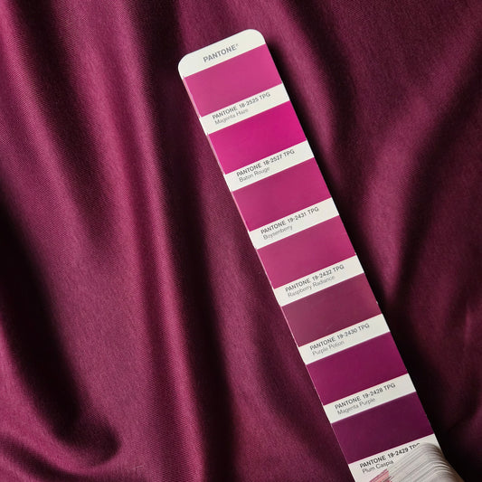 Jersey · Mercerisiert · Baumwolle · Uni · Pantone Purple Poison · 170 cm · Meterware
