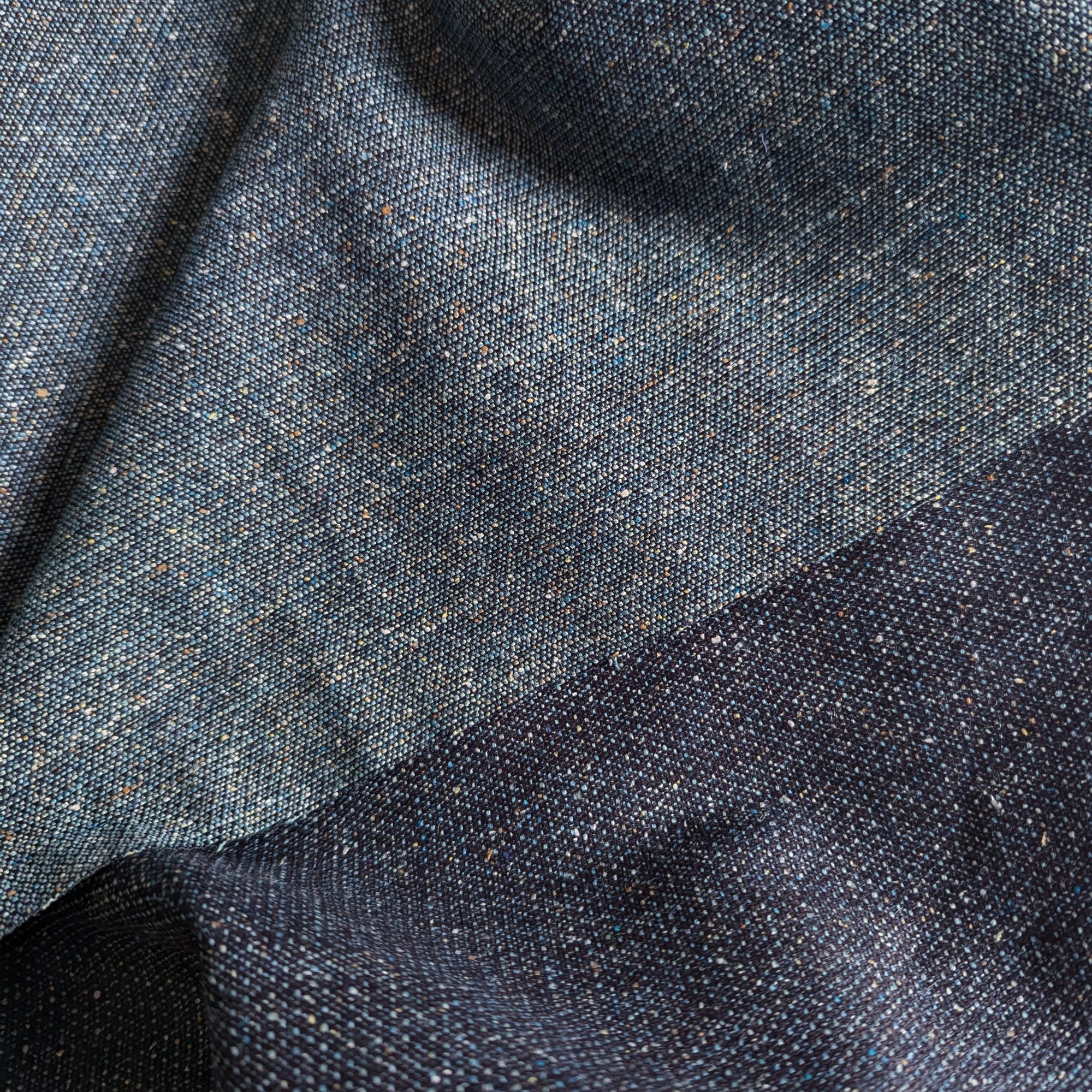 Designerstoff – Deadstock Baumwoll-Denim Grobe Webung Dunkelblau | 160 cm | M5X1X01