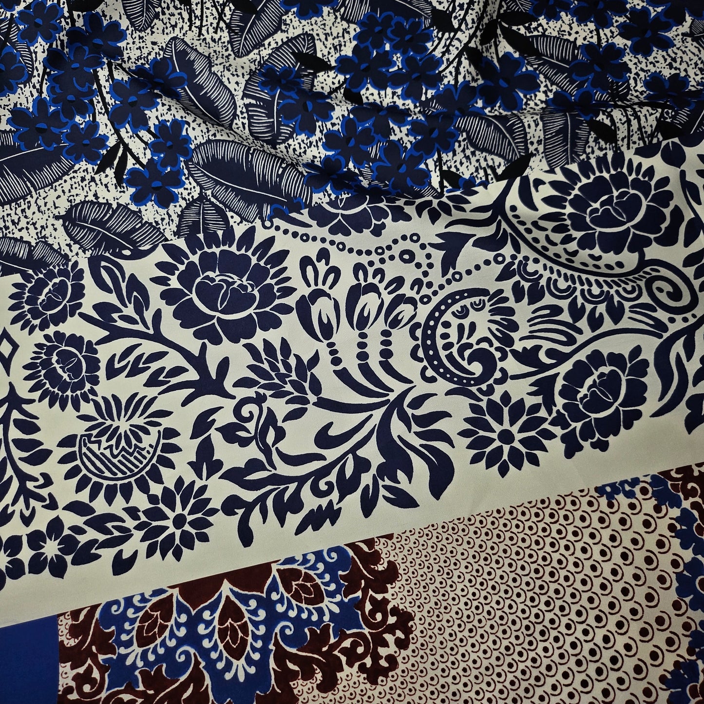 Panel · Poplin · Baumwolle · Floral · Pantone Star White · 95×150 cm
