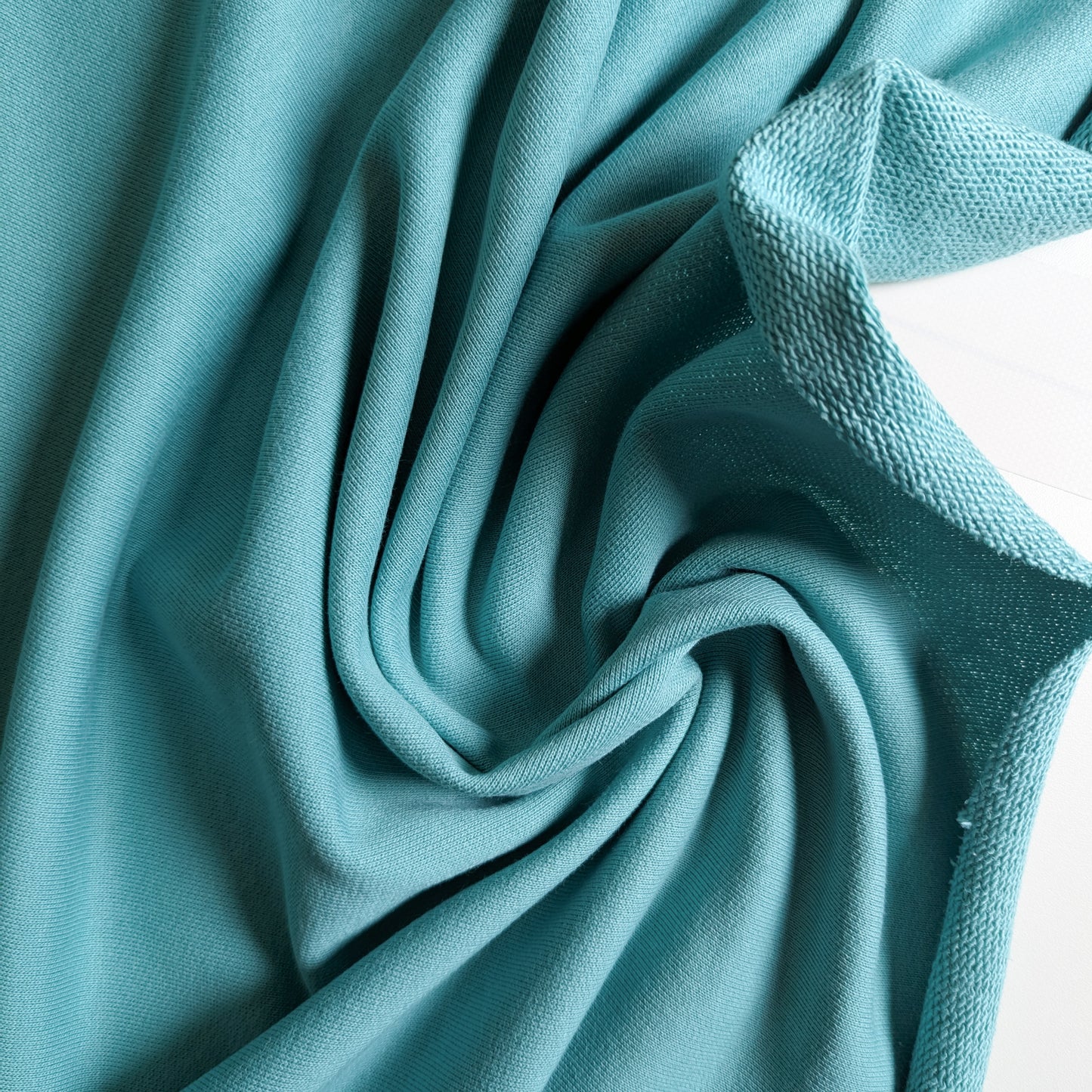 Sweat · Baumwolle · Uni · Farbe: Türkis · 190 cm · 280 g/m² · Meterware
