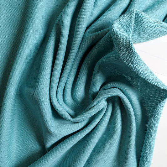 Sweat · Baumwolle · Uni · Farbe: Türkis · 190 cm · 280 g/m² · Meterware