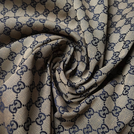 Meterware · Jacquard · Baumwolle, Polyester · Logo · 155 cm · 270 g/m²