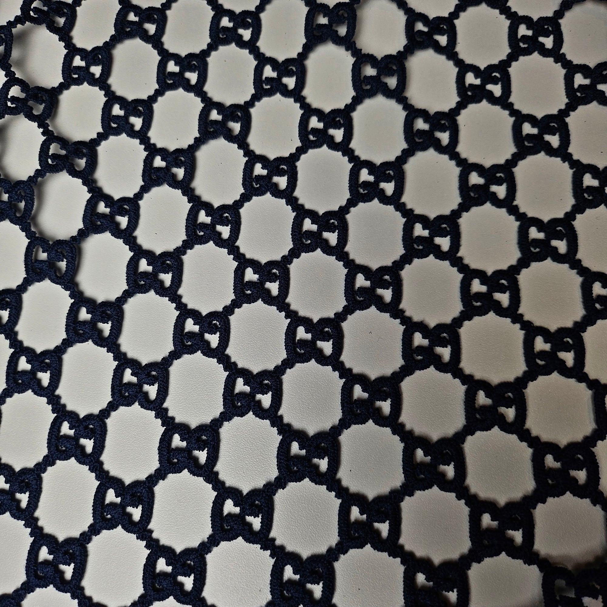 It*lienisches L*xushaus Designerstoff – Deadstock Macramee Oceana Blue | 120 cm | M9X3X5