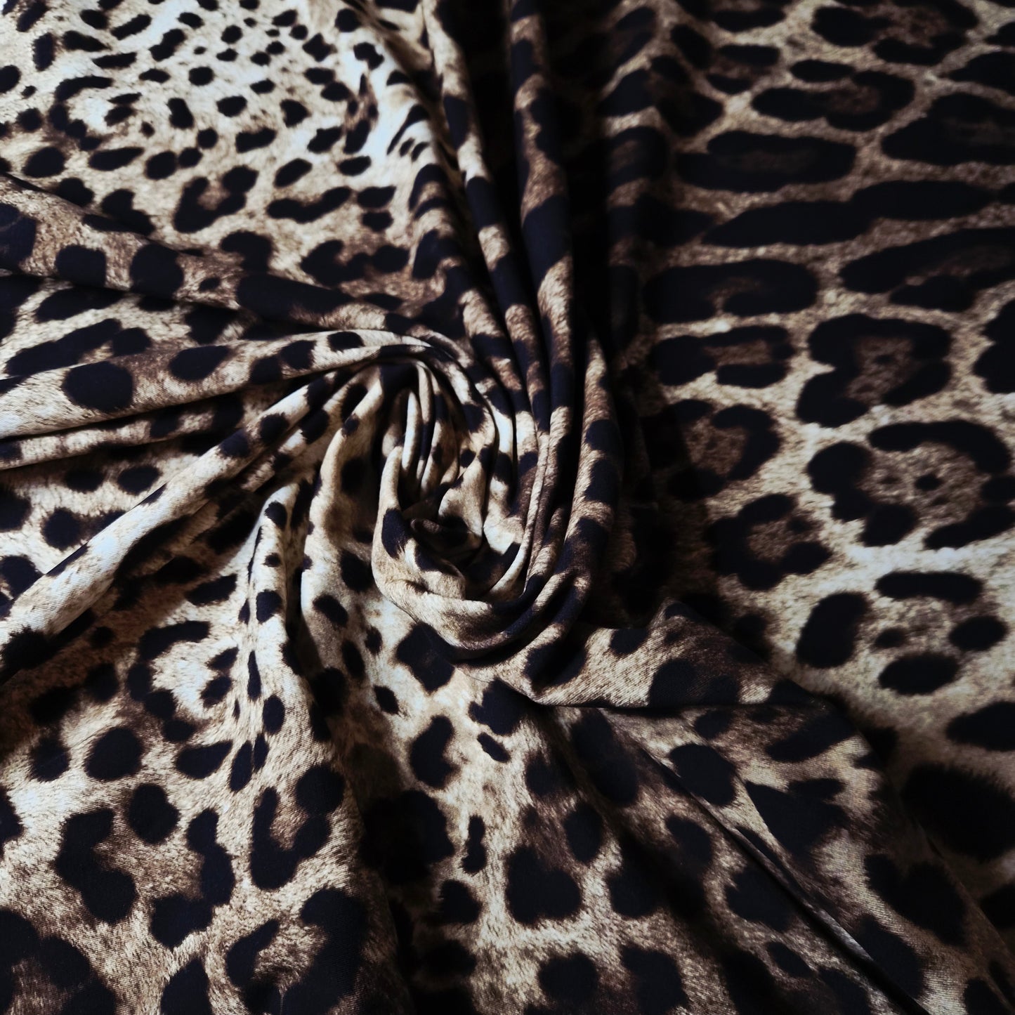 Jersey · Baumwolle · Leo · Beige und Brauntöne · 140 cm · 200 g/m² · Meterware