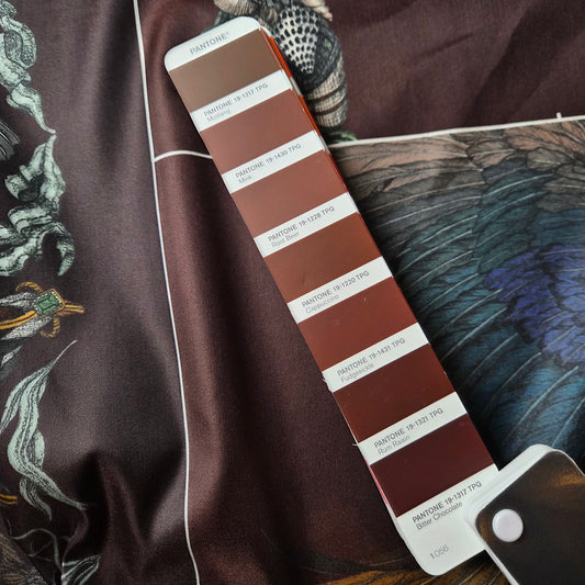 Panel, Seide, Wolle, Bitter Chocolate · 250×140 cm