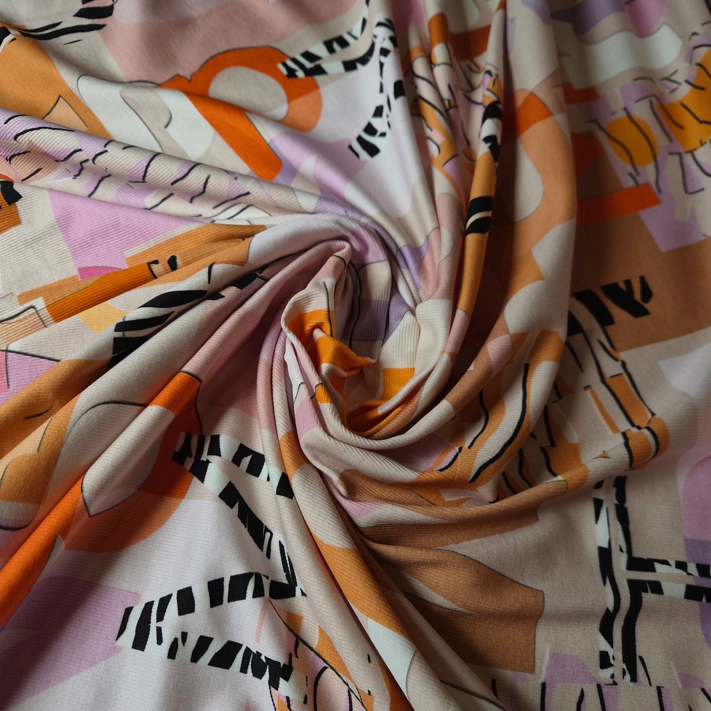 Feinripp · Baumwolle, Elasthan · Logo · Gelbtöne · 135 cm · 190 g/m² · Meterware