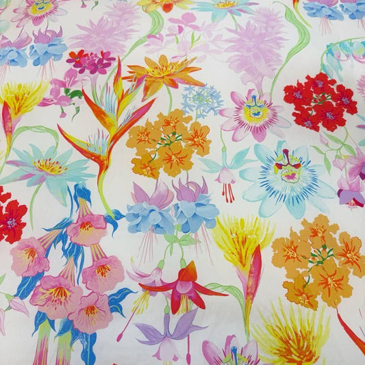 Einzelstück · Poplin · Baumwolle · Floral · Pastelltöne · 270×150 cm