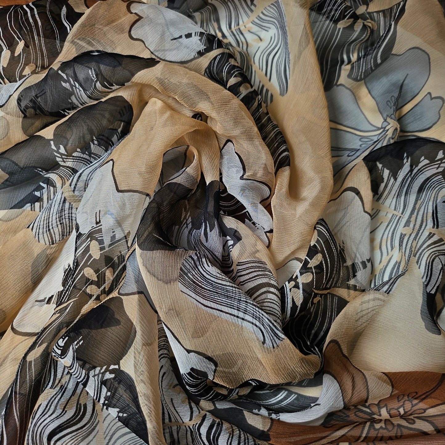 Seide, Chiffon, Ivory Cream · 130 cm