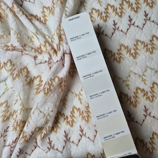 Baumwolle, Lurex, Viskose, Wolle, Bright White · 150 cm