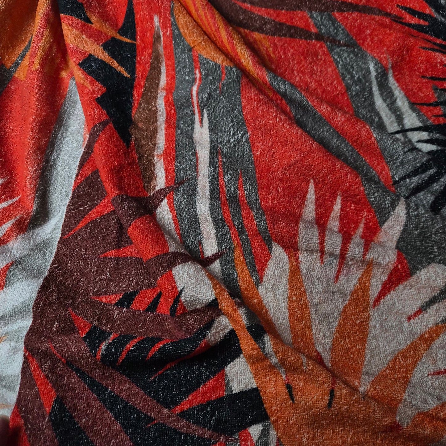 Frottee · Baumwolle · Abstrakt · Orange und grautöne · 160 cm · Meterware