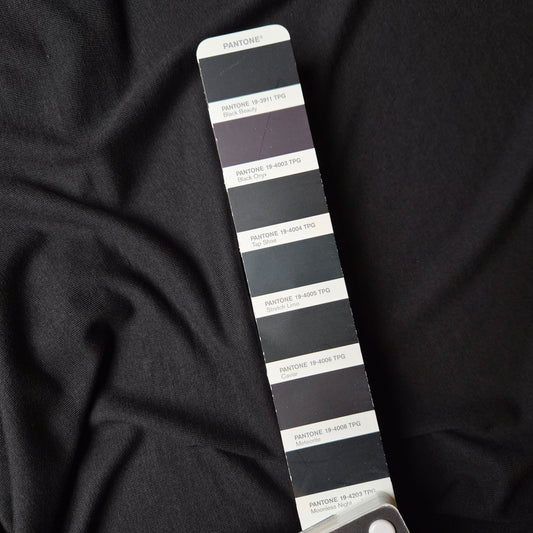 Jersey · Wolle, Modalfaser · Melange · Pantone Moonless Night · 150 cm · 140 g/m² · Meterware