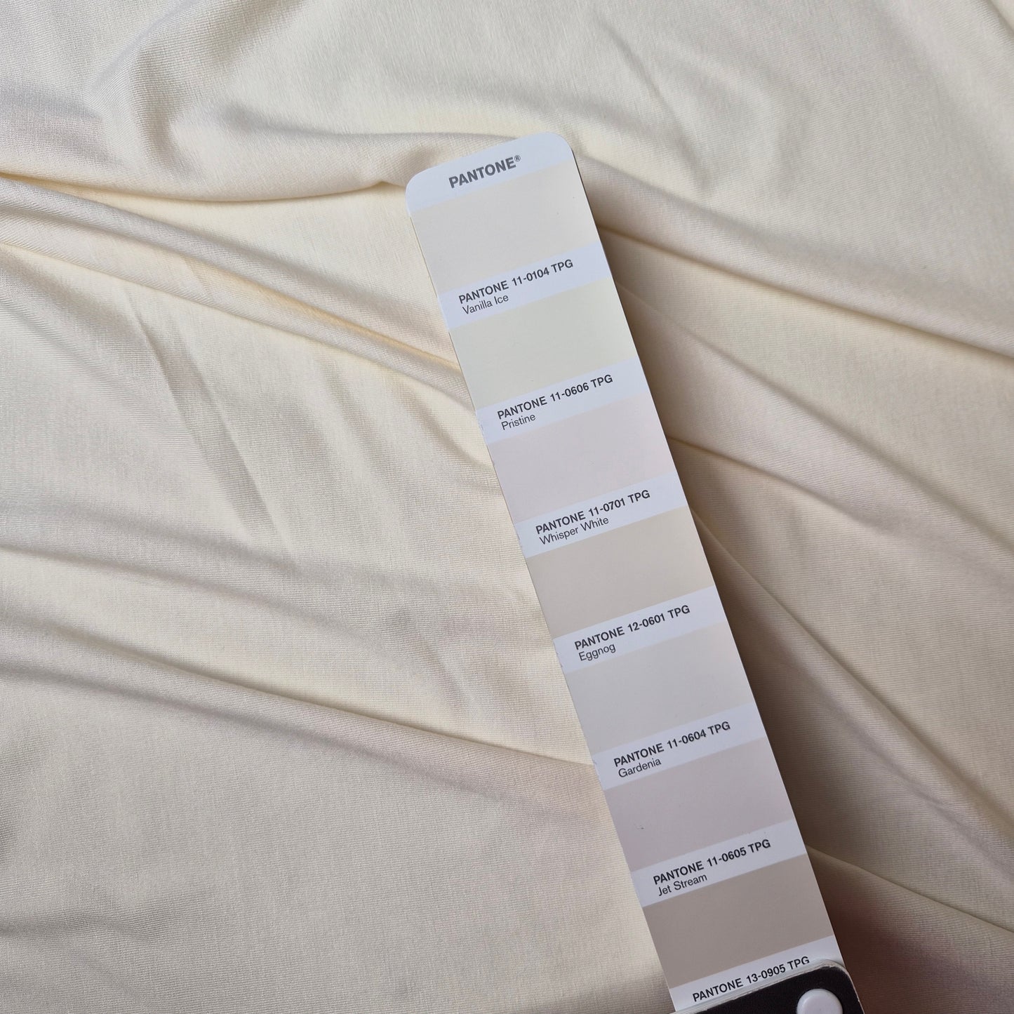 Jersey · Baumwolle super weich · Uni · Pantone Vanilla Ice · 160 cm · 210 g/m² · Meterware