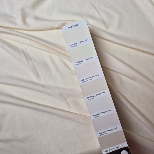 Jersey · Baumwolle super weich · Uni · Pantone Vanilla Ice · 160 cm · 210 g/m² · Meterware