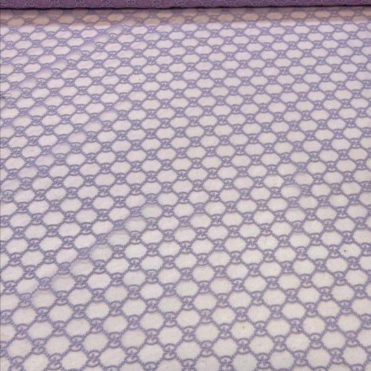 Tüll · Bestickt · Polyamid · Logo / Monogramm · Flieder · 140 cm
