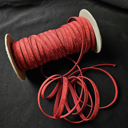 Band, Kunstfaser, Gummiband, Dunkelrot · 6mm
