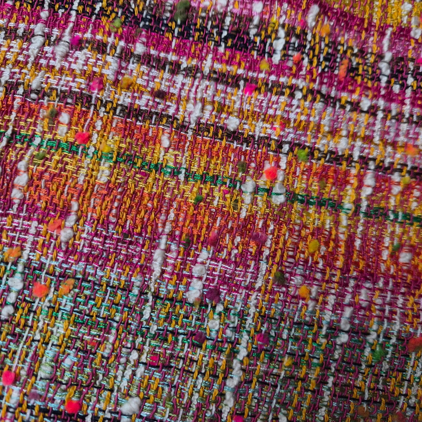 Meterware · Tweed · Baumwolle 43%, Viskose 27%, Polyester 31% · Kariert · Pastelltöne · 140 cm