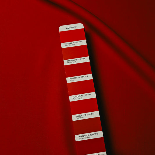 Meterware · Anzugstoff · Wolle · Pantone Salsa · 150 cm
