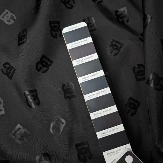 Jacquard, Polyester, Pantone Tap Shoe, Logo · 140cm