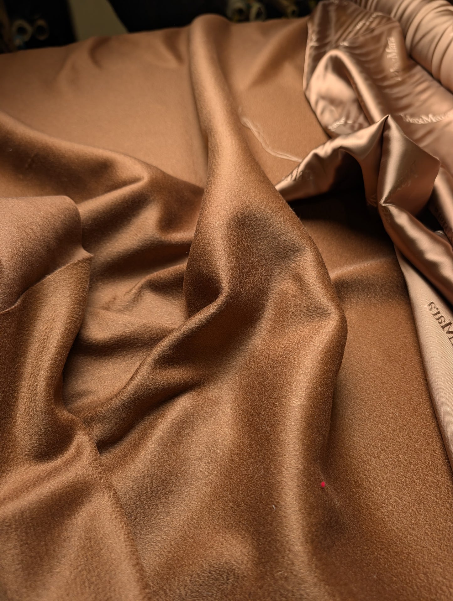 Kombipaket · Mantelstoff · Doubleface, Trennbar · Kaschmir · Pantone Caramel Cafe · 350×150 cm + 250 cm Futter · 740 g/m²