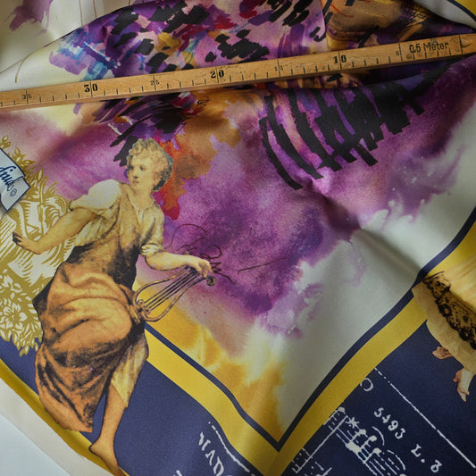 Panel, Seide · 90×90 cm